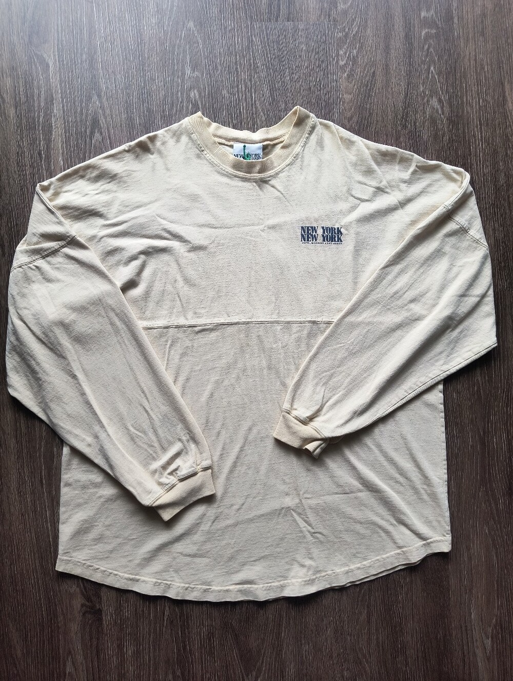 New York Graphic Long Sleeve Tee - Cream Xl